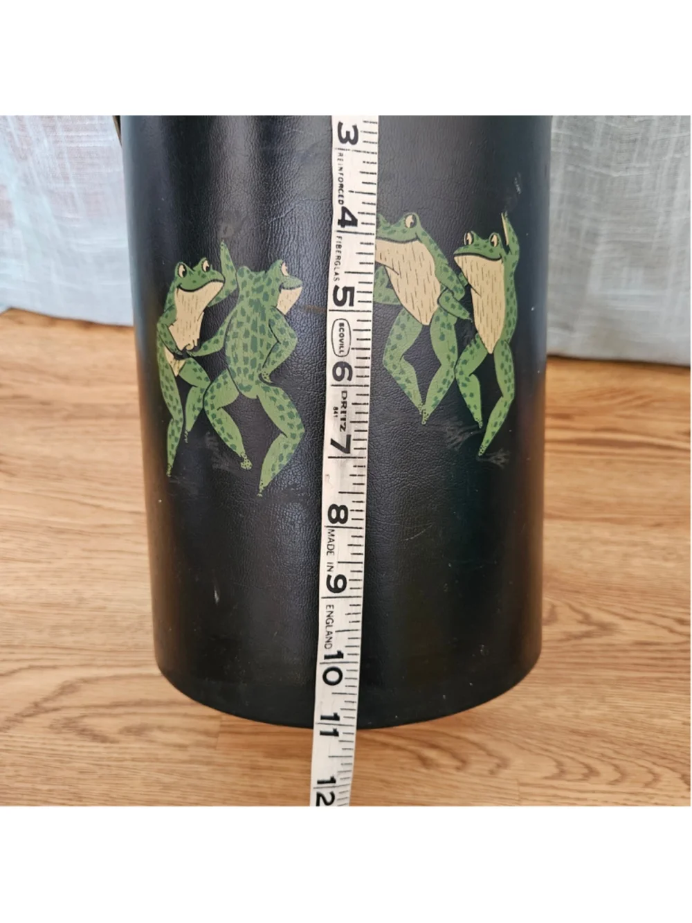 Vintage MCM Couroc Dancing Frogs Ice Bucket Lidded Barware
